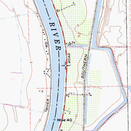 Topographic Map of Landing One Hundred Twenty-Eight, CA