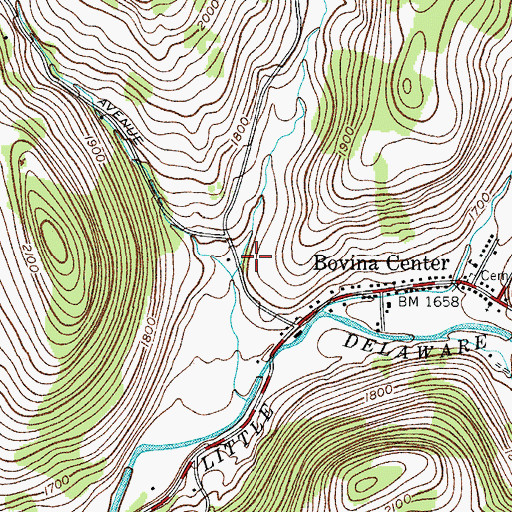 Topographic Map of Bramley Mountain Farm, NY