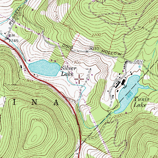 Topographic Map of Bush Creek Farm, NY