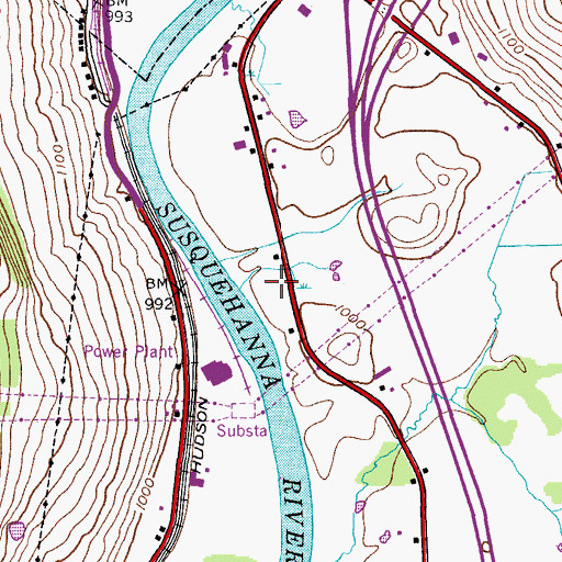Topographic Map of Heller's Farm, NY