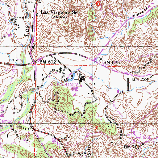 Topographic Map of Brown Ranch, CA