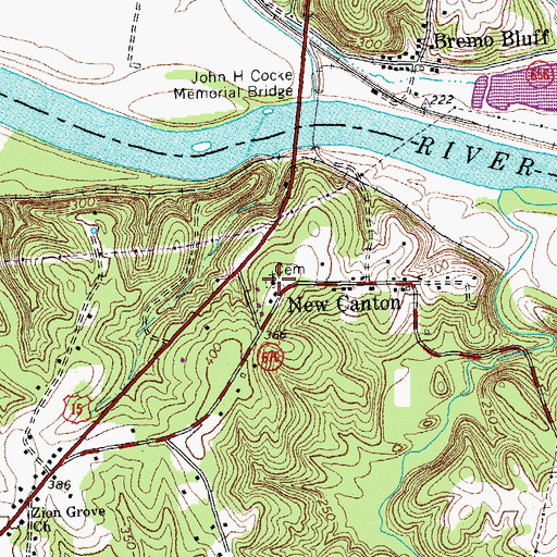 Topographic Map of Trinity Presbyterian Church, VA