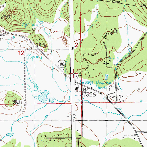 Topographic Map of Alpine Timber Camp, AZ