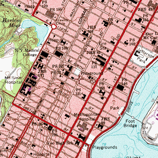 Topographic Map of Atlas Theatre (historical), NY