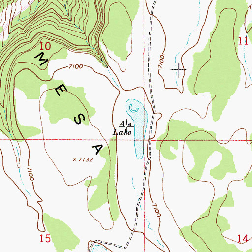 Topographic Map of Als Lake, AZ