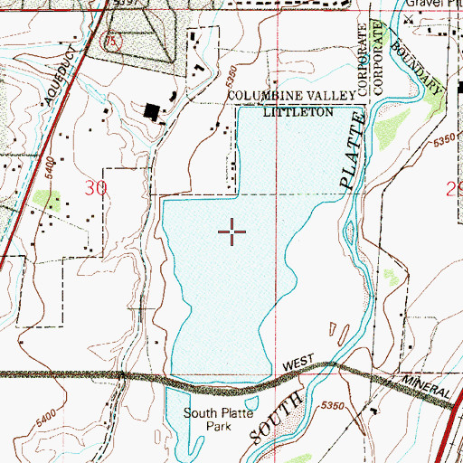 Topographic Map of Cooley Lake, CO
