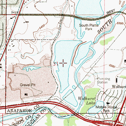 Topographic Map of Eaglewatch Lake, CO