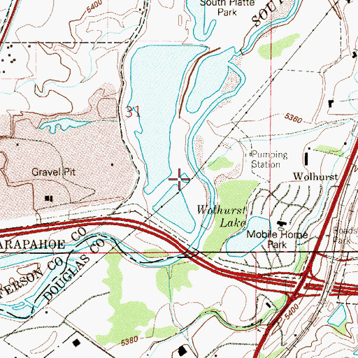 Topographic Map of Ladybug Lake, CO