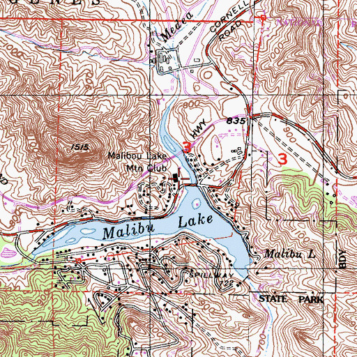 Topographic Map of Medea Creek, CA