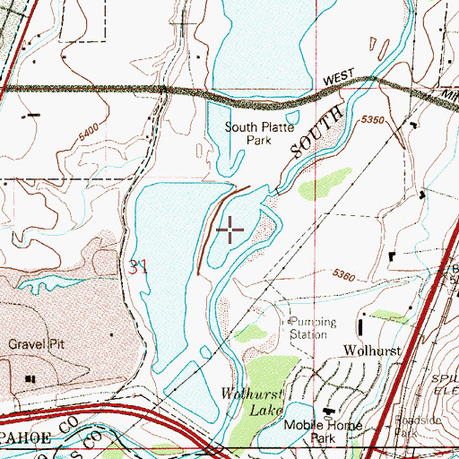 Topographic Map of Redtail Lake, CO
