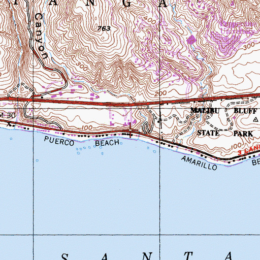 Topographic Map of Puerco Canyon, CA
