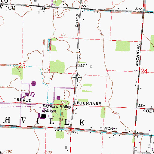 Topographic Map of Saint Mary's of Michigan-Guardian Angel Respite Care, MI