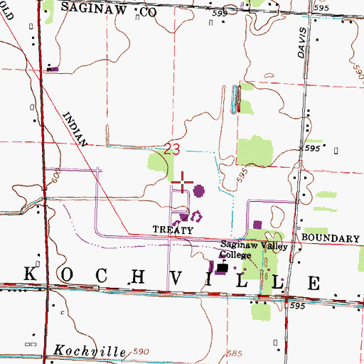 Topographic Map of Marshall M Fredericks Sculpture Museum, MI