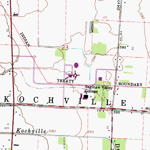 Topographic Map of Great Lakes Residence Halls, MI
