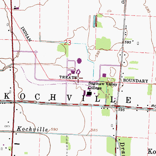 Topographic Map of Living Center North, MI