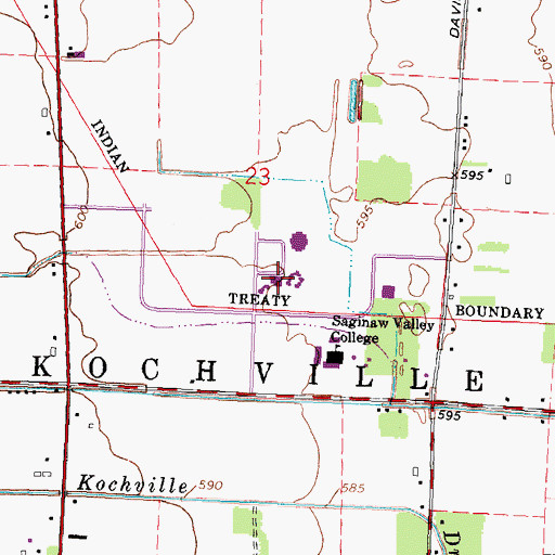 Topographic Map of Doan Center, MI