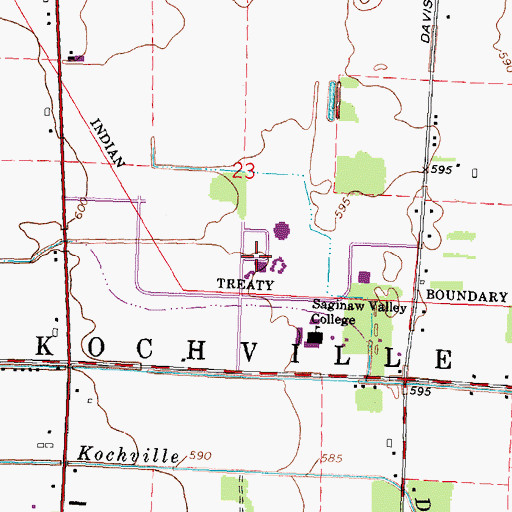 Topographic Map of Groening Commons, MI