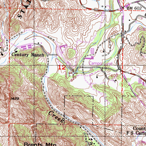 Topographic Map of Stokes Canyon, CA