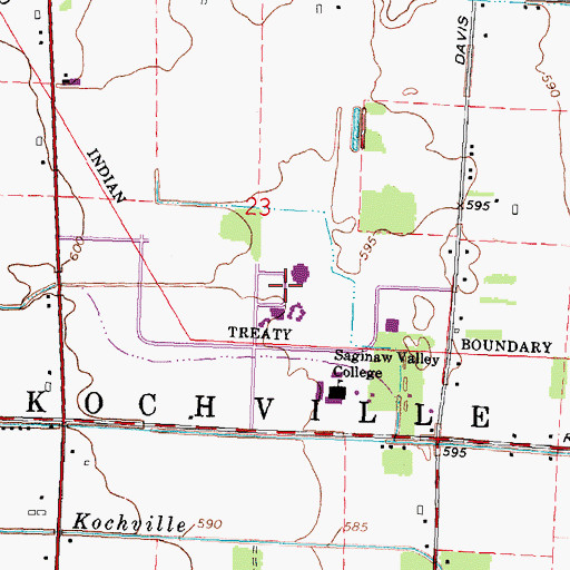 Topographic Map of Zahnow Amphitheatre, MI