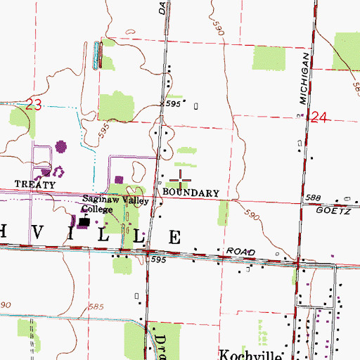 Topographic Map of Morley Field, MI