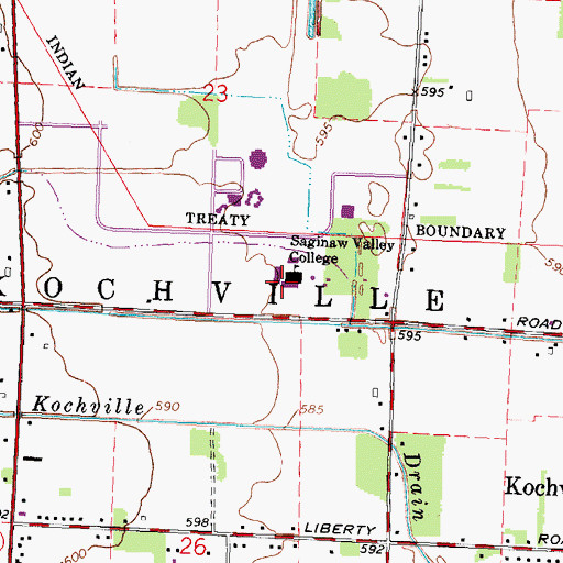 Topographic Map of South Campus Complex, MI