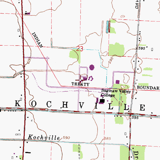 Topographic Map of Tranquil Residence Halls, MI