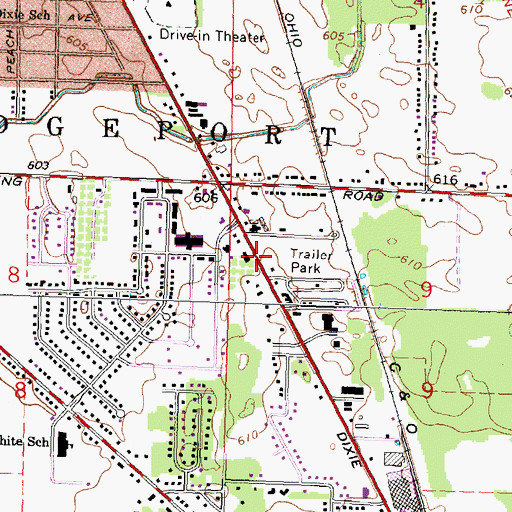 Topographic Map of Christ Deliverance Church, MI