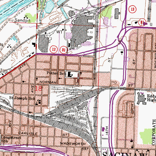 Topographic Map of New Galilee Full Gospel Baptist Church, MI