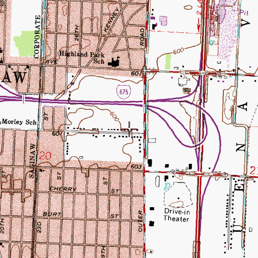 Topographic Map of Good Samaritan Baptist Church, MI