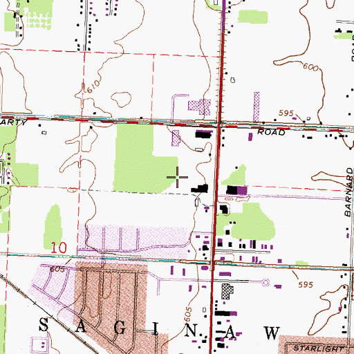 Topographic Map of Bread of Life Harvest Church, MI