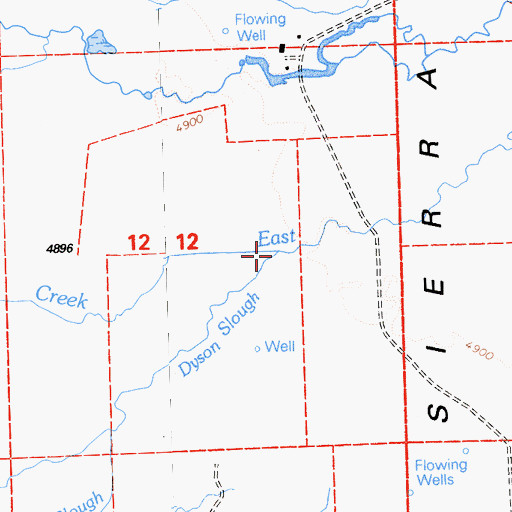 Topographic Map of Dyson Slough, CA
