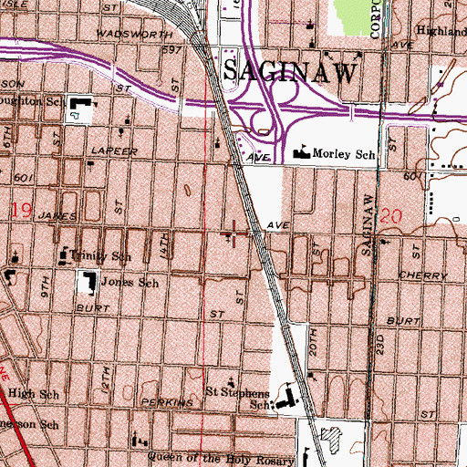 Topographic Map of Grace Chapel, MI