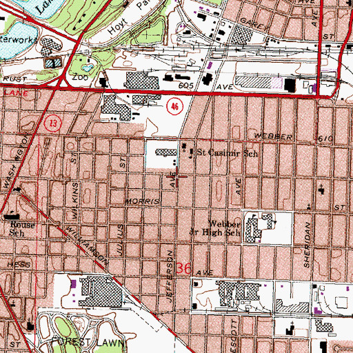 Topographic Map of House of Prayer, MI