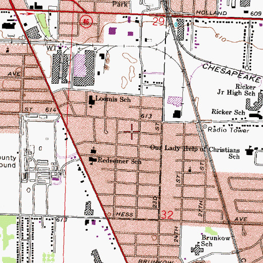 Topographic Map of Christ Disciple Baptist Church, MI