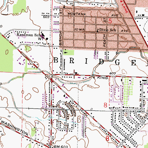 Topographic Map of Community of Christ Church, MI