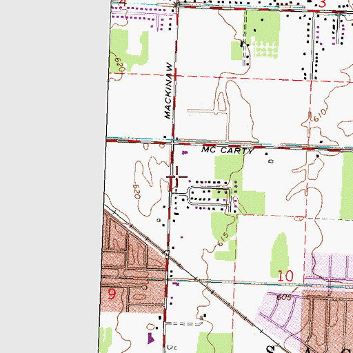 Topographic Map of Saint Demetrios Church, MI