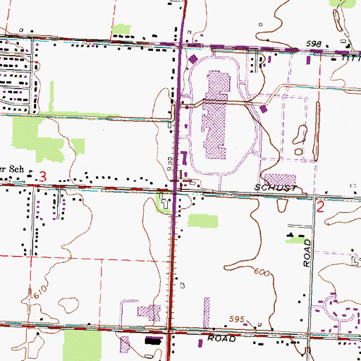 Topographic Map of Gloria Dei Lutheran Church, MI
