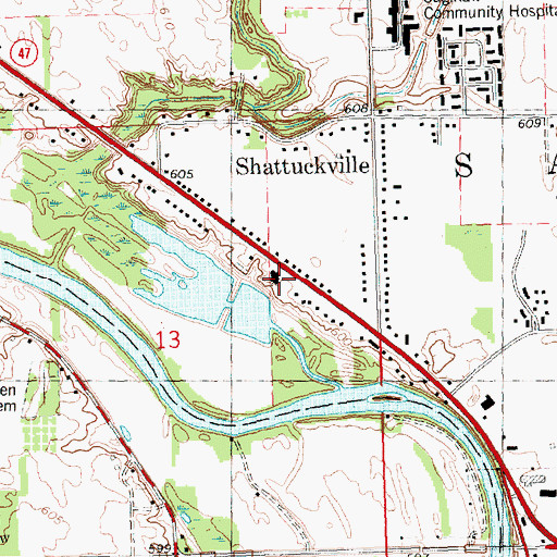 Topographic Map of Second Presbyterian Church, MI
