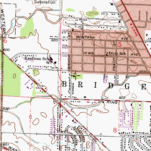 Topographic Map of New Life Spanish Assembly of God Church, MI
