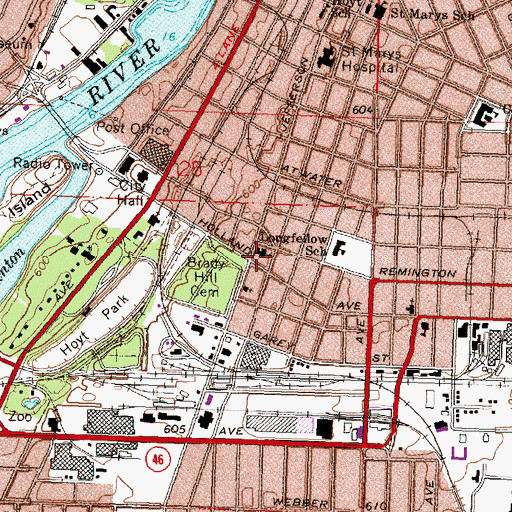 Topographic Map of Greater Williams Temple, MI