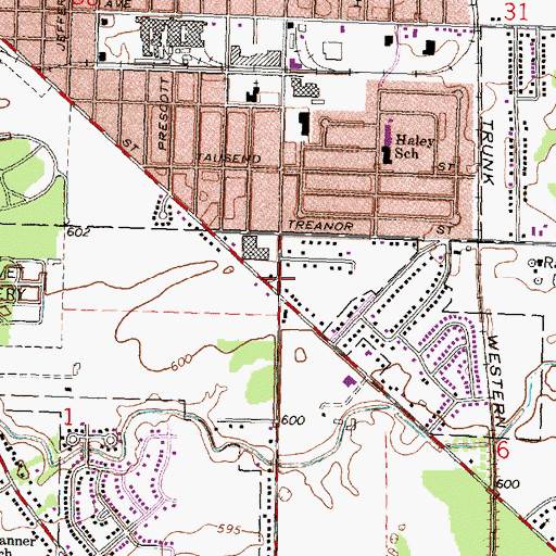 Topographic Map of New Friendship Baptist Church, MI