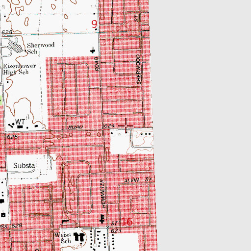 Topographic Map of Church of God, MI