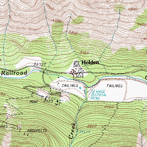 Topographic Map of Holden Village, WA