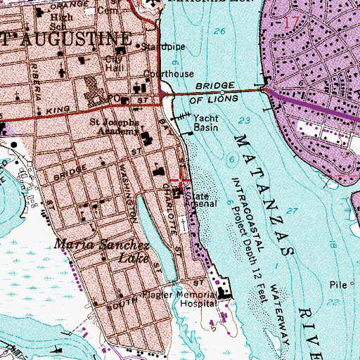 Topographic Map of Gonzales-Alverez House, FL