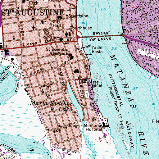 Topographic Map of Llambias House, FL