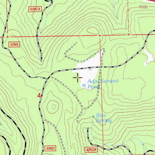 Topographic Map of Adin Summit Pond, CA