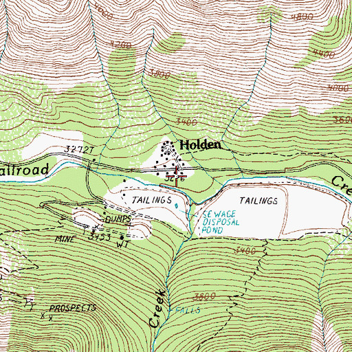 Topographic Map of Holden Village School, WA