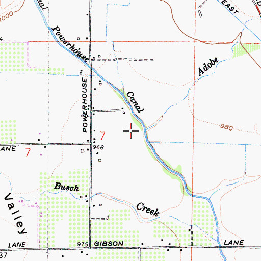 Topographic Map of Adobe Creek, CA