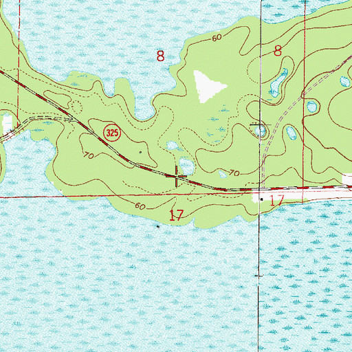 Topographic Map of Marjorie Kinnan Rawlings House and Farm Yard, FL