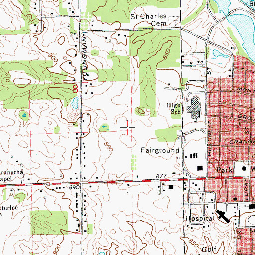 Topographic Map of Ash Technology and Learning Center, MI